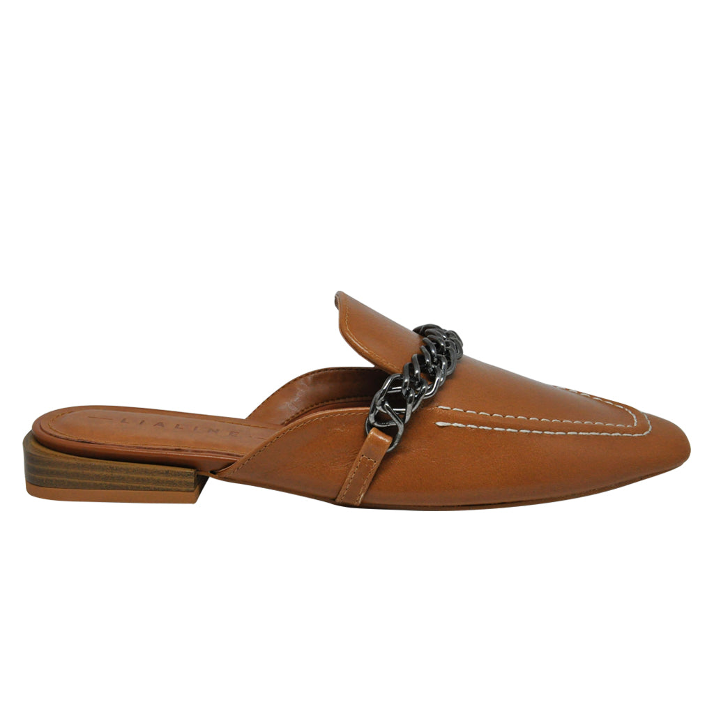Mule em Couro Mel Lia Line