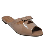 Mule Tabita Verniz Nude - Delicadeza e Conforto