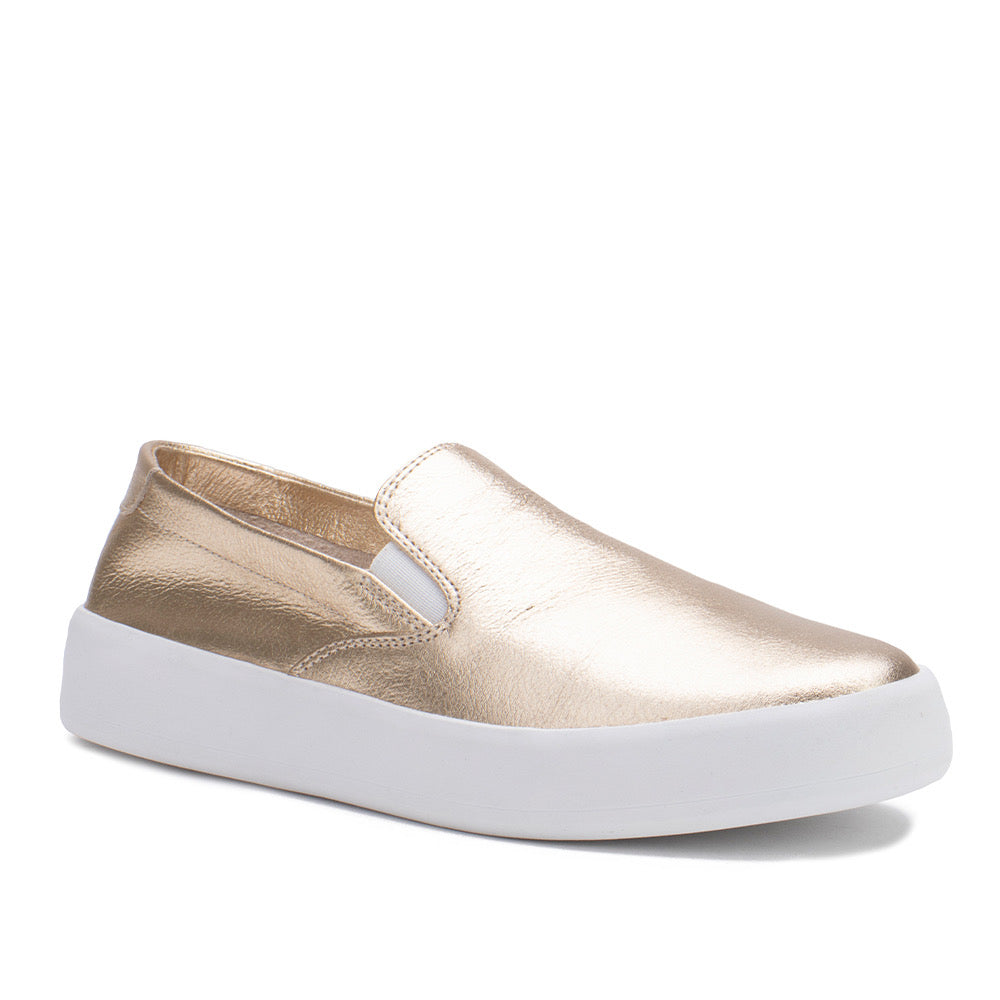 Slip em Couro Metalizado